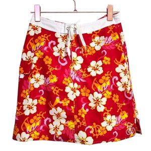 IMMERSION RESEARCH x VINTAGE 90s Cargo Skirt Floral‎ Red White size 6